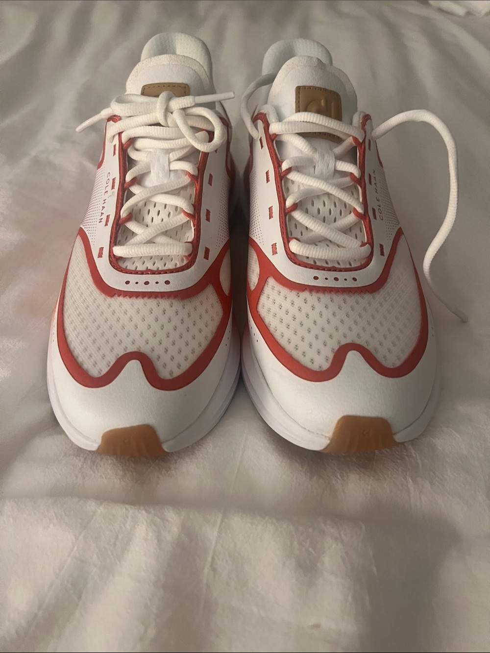 Cole Haan Women's White and Red Sneakers